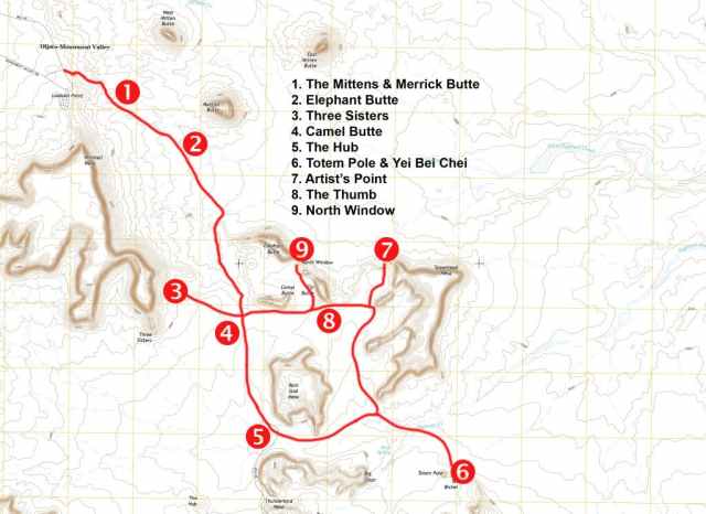 Scenic drive map